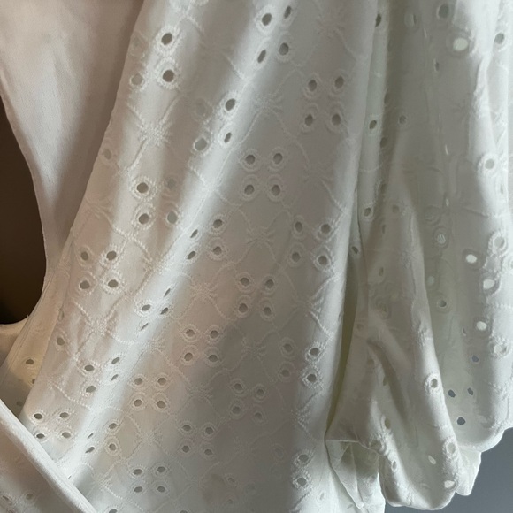 Boohoo Romper White Eyelet Ruffles Bridal Wedding Size 14 summer spring - Picture 3 of 7